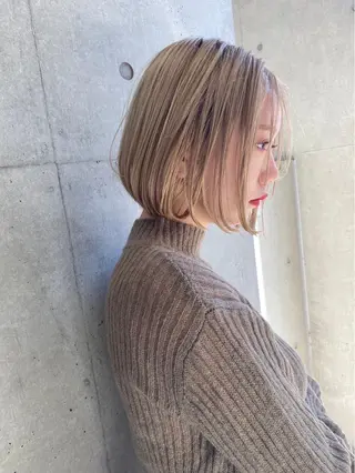 ショート カラー ✂︎cadre✂︎ 🪶かまだれいし🪶のヘアスタイル
