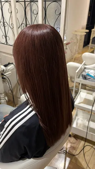 セミロング カラー 似合わせ 顔周りYUUGAのヘアスタイル