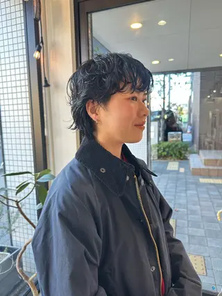 ショート パーマ 橋本叶夢/ お洒落hairのヘアスタイル