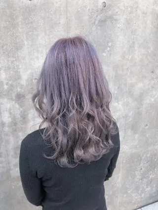 ロング カラー ヘアアレンジ メンズ キッズ 💟Chloe原宿店 🩶ハイトーンのヘアスタイル