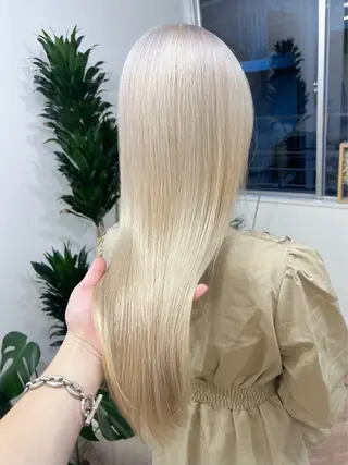 ロング カラー ブリーチ　ハイトーン 特化🌈フジタハルキのヘアスタイル