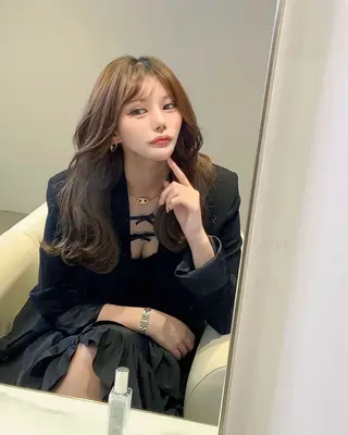 ロング カラー 韓国ヘア/レイヤー/ 顔まわり/りょーとのヘアスタイル