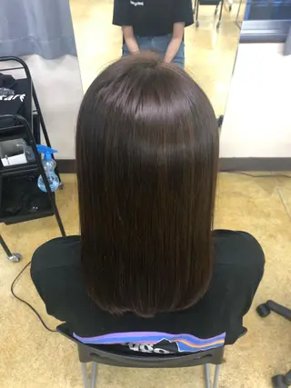 ミディアム カラー ヘアアレンジ 💖韓国ヘアの匠 💖TAKUMI💖のヘアスタイル