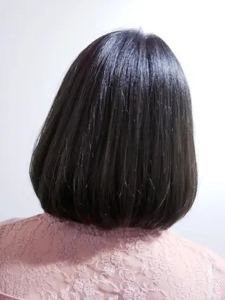 カラー セミロング パーマ 饒平名 知也のヘアスタイル
