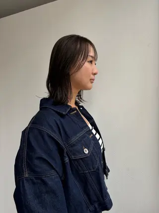 セミロング タナカ レイヤのヘアスタイル