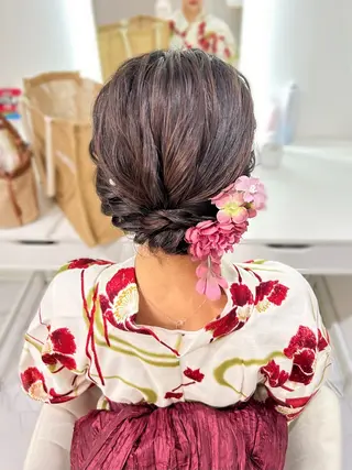 ミディアム ヘアアレンジ ヘアセット専門店 Rのヘアスタイル