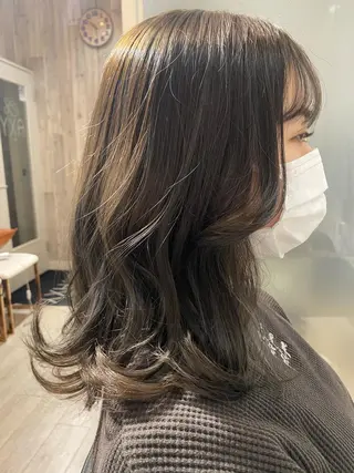 ミディアム ジャニヲタ美容師 推しカラー中平海帆のヘアスタイル