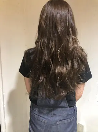 ロング カラー メンズ キッズ ネイル マツエク・マツパ 透明感カラー🤎 ゆりのヘアスタイル
