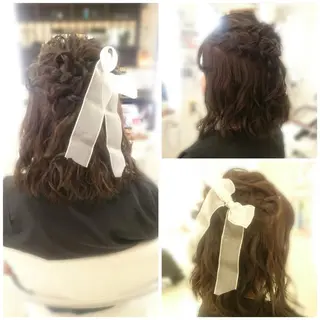 ミディアム ヘアアレンジ Hair VERDEのヘアスタイル