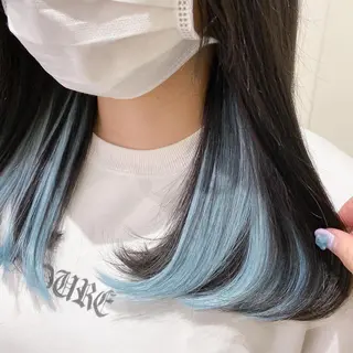 ミディアム 横浜🍒ルーツカラー エクステ／RIEのヘアスタイル