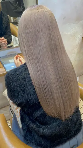 ロング カラー ブリーチなし 透明感カラー/艶髪のヘアスタイル