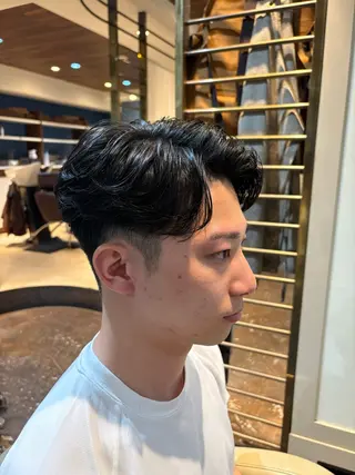 パーマ メンズ 漢眉毛/メンズパーマ /メッシュ/ヒロヤのヘアスタイル