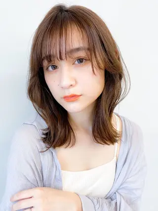 ミディアム カラー 当日予約◎/縮毛矯正 /艶カラー/雨森大晃のヘアスタイル