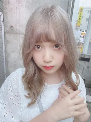 ロング カラー パーマ ヘアアレンジ メンズ キッズ ネイル マツエク・マツパ アイブロウ 🎀韓国レイヤー YURINA🎀のヘアスタイル