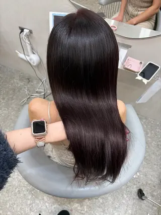 ロング カラー Rio🎀ブリーチ なし透明感♡顔周り♡のヘアスタイル
