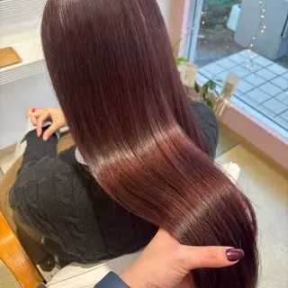 カラー 艶カラー🌟 ブリーチ/紅芭✨のヘアスタイル