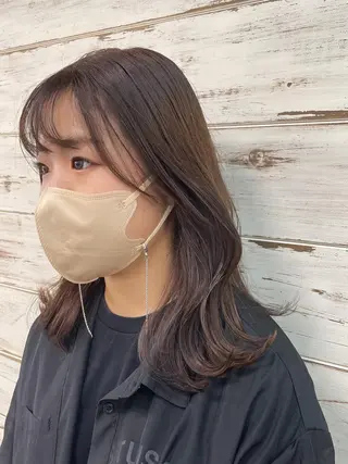 セミロング カラー ヘアアレンジ 🫧ヒシダアキ taboo.i🫧のヘアスタイル