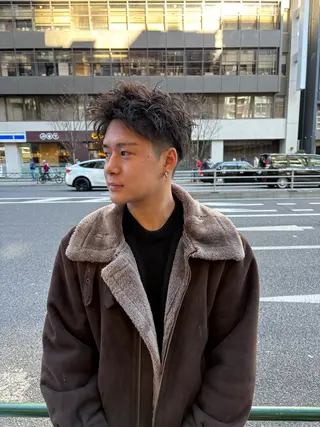 ショート パーマ メンズ 💈メンズ短髪特化 ✂︎伊藤大輝💈のヘアスタイル