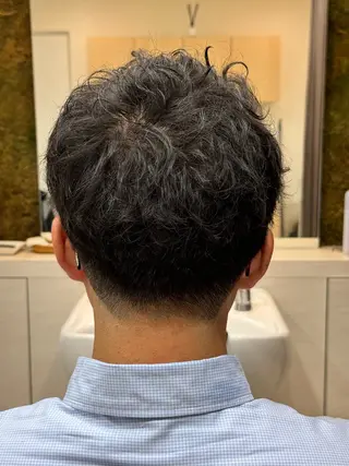 ミディアム パーマ メンズ 💈Hisa ／ 理容師💈のヘアスタイル
