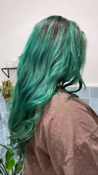 ロング カラー 矯正パーマ、ベージュ ボブカット🫧のヘアスタイル