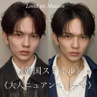 ショート カラー パーマ メンズ 朝楽メンズパーマ 🥇メンズカット吉田のヘアスタイル