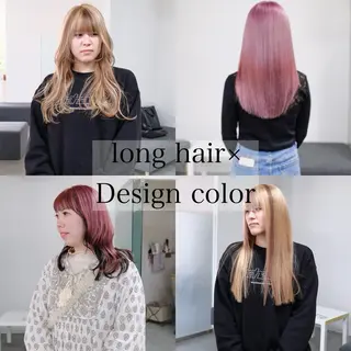 ロング デザインカラー 🥣EMIKA♡彡のヘアスタイル