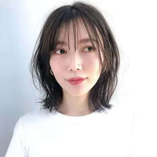 ミディアム パーマ シンヤヘアーズ 泉大津本店のヘアスタイル