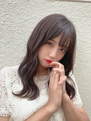 ミディアム 韓国風ヘア✻透明感 カラー✻yukaのヘアスタイル