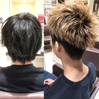 ショート カラー メンズ 上新庄NO1髪質改善 See.店長深田強のヘアスタイル