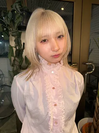 ミディアム 鶴舞ショートカット モデルnanamiのヘアスタイル