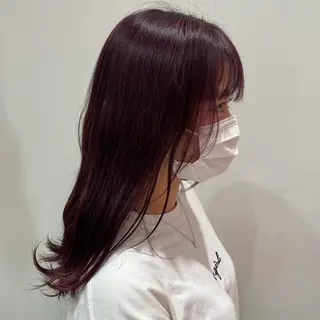 セミロング カラー 韓国風ハッシュカット 似合わせレイヤー池袋のヘアスタイル