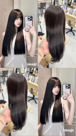 ロング カラー ブリーチなしwカラー /艶カラー/oukaのヘアスタイル