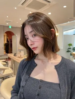 ミディアム カラー Zina 梅田店 レイヤー/Miyuのヘアスタイル