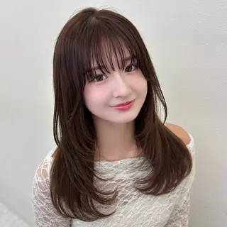 ミディアム Ayano‪‪🎀似 合わせ×透明感🎀のヘアスタイル