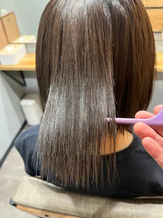 セミロング カラー メンズ 久木原 ゆりのヘアスタイル