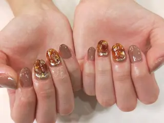 ネイル はばすみれ🎀ﾈｲﾙ 光ﾌｪｲｼｬﾙ ﾍｱのネイルデザイン
