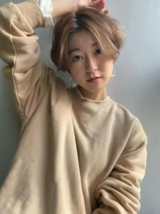 ショート カラー 低ダメージパーマ ケアパーマ/武田明大のヘアスタイル