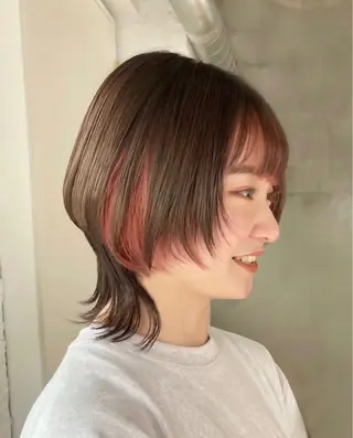 ミディアム Chlan岡本 坂本のヘアスタイル