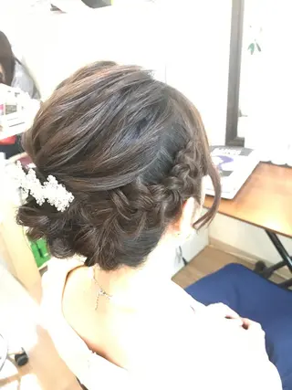 セミロング ヘアアレンジ 早朝✨ヘアセット 着付け/清水玲歌のヘアスタイル