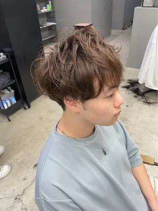 ショート パーマ メンズ メンズ専門サロン wokeのヘアスタイル