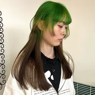 ロング カラー 【梅田】ハッシュ /デザインカラーのヘアスタイル