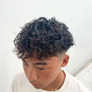 ショート パーマ メンズ 柏メンズカットパーマ NO.1タイチのヘアスタイル