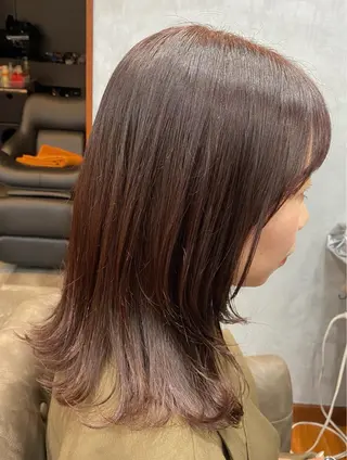 ミディアム カラー ヘアアレンジ 烏山 達也のヘアスタイル