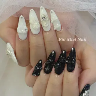 ロング カラー HANA 長さだしのネイルデザイン