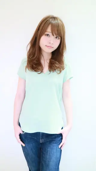 ミディアム セミロング ひがし　まさし JYUNESU副代表のヘアスタイル