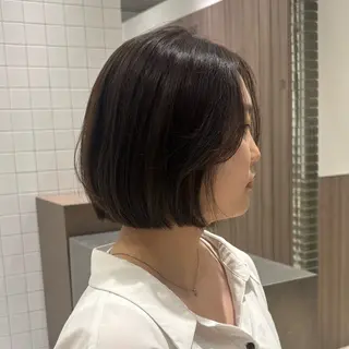 ミディアム カラー 久力琴音''透明感 カラー''アレンジのヘアスタイル