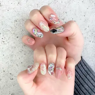 セミロング カラー パーマ ヘアアレンジ メンズ キッズ ネイル マツエク・マツパ Salon Ｋのネイルデザイン