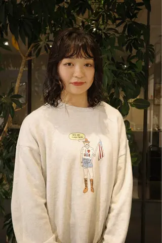 ミディアム パーマ 🌀渋谷ボブパーマ 🌀河野瑠太のヘアスタイル