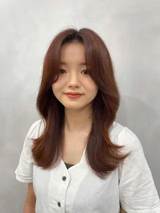 ミディアム ❤︎︎韓国ヘア❤︎︎ 𝑺𝒉𝒊𝒉𝒐のヘアスタイル