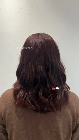 セミロング ふわモテ/艶カラー yuki♡♡のヘアスタイル